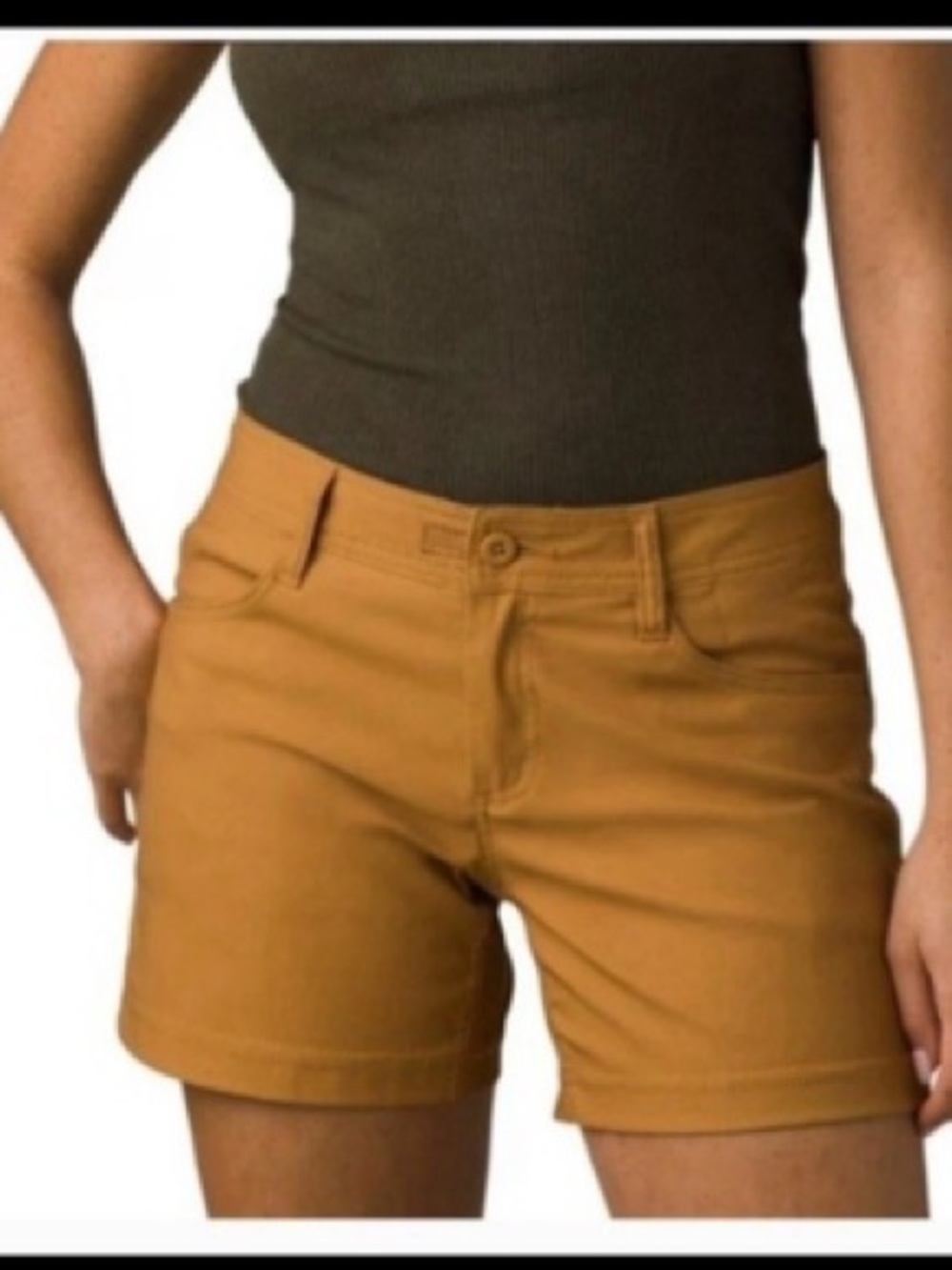 Prana Halle II SHORT Women's Size 22W/07  ‎ Gold 7" Inseam New Outdoor Hiking